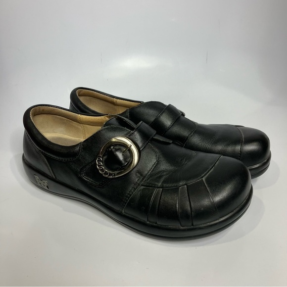 Alegria Khloe black Nappa professional‎ shoes leather buckle women’s size 42 - Picture 3 of 8